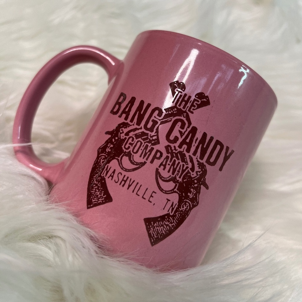 Bang Candy Co. Mug | Nashville, TN Souvenir | Pink Revolvers Coffee + Tea Cup